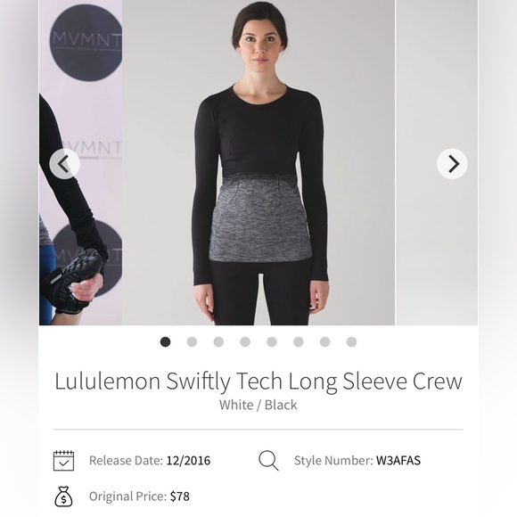 Lululemon Swiftly Tech Long Sleeve Crew
White / Black - Picture 5 of 11